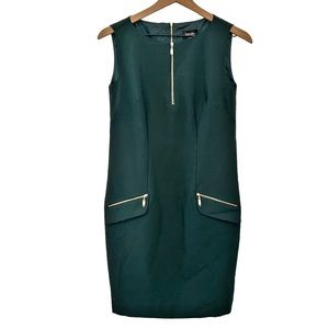 Laundry By Shelli Segal Sleeveless Knee Length Sheath Women’s SZ 0 in Dark Green